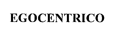Trademark Logo EGOCENTRICO