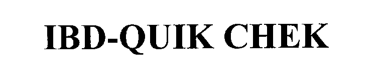 Trademark Logo IBD-QUIK CHEK