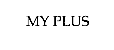 Trademark Logo MY PLUS