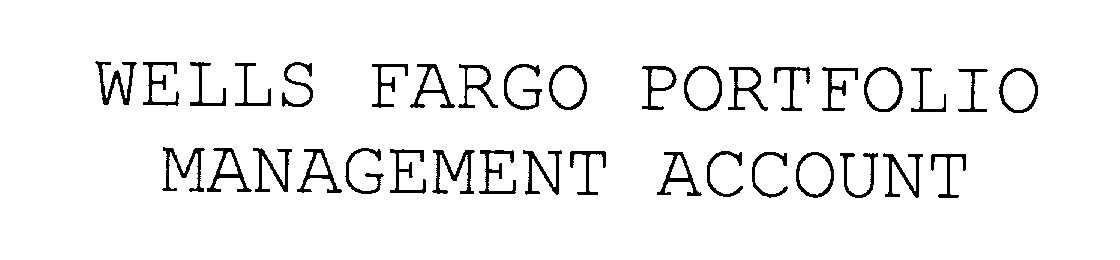  WELLS FARGO PORTFOLIO MANAGEMENT ACCOUNT