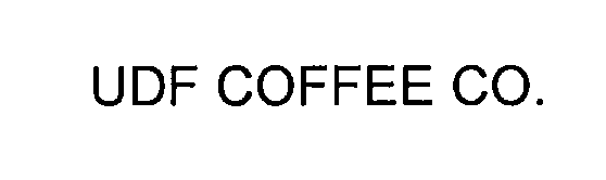 Trademark Logo UDF COFFEE CO.