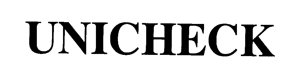 Trademark Logo UNICHECK