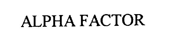 Trademark Logo ALPHA FACTOR