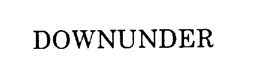 Trademark Logo DOWNUNDER