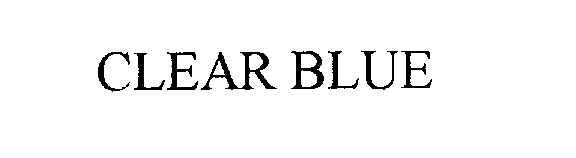 Trademark Logo CLEAR BLUE