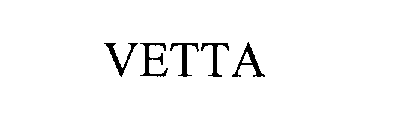 Trademark Logo VETTA