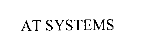 Trademark Logo AT SYSTEMS