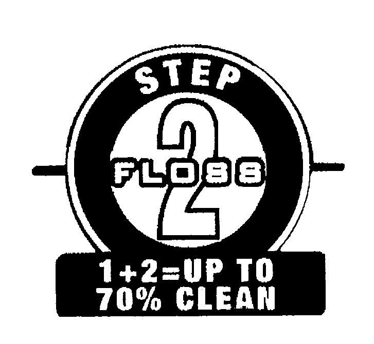  STEP 2 FLOSS 1 + 2 = UP TO 70% CLEAN