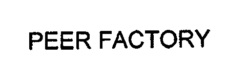 Trademark Logo PEER FACTORY