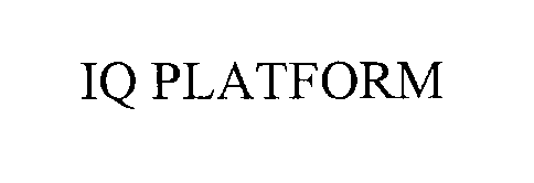 Trademark Logo IQ PLATFORM