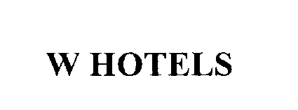 Trademark Logo W HOTELS