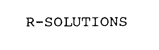  R-SOLUTIONS