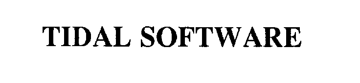 Trademark Logo TIDAL SOFTWARE