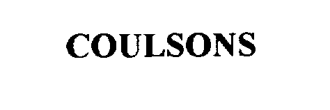 Trademark Logo COULSONS