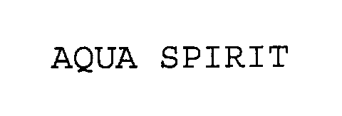 Trademark Logo AQUA SPIRIT