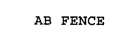 Trademark Logo AB FENCE