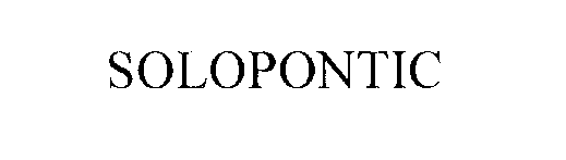 Trademark Logo SOLOPONTIC