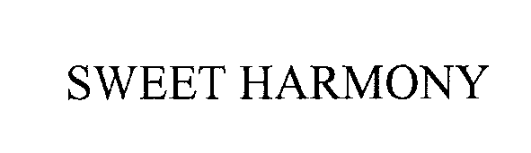 Trademark Logo SWEET HARMONY