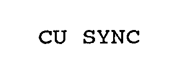 Trademark Logo CU SYNC