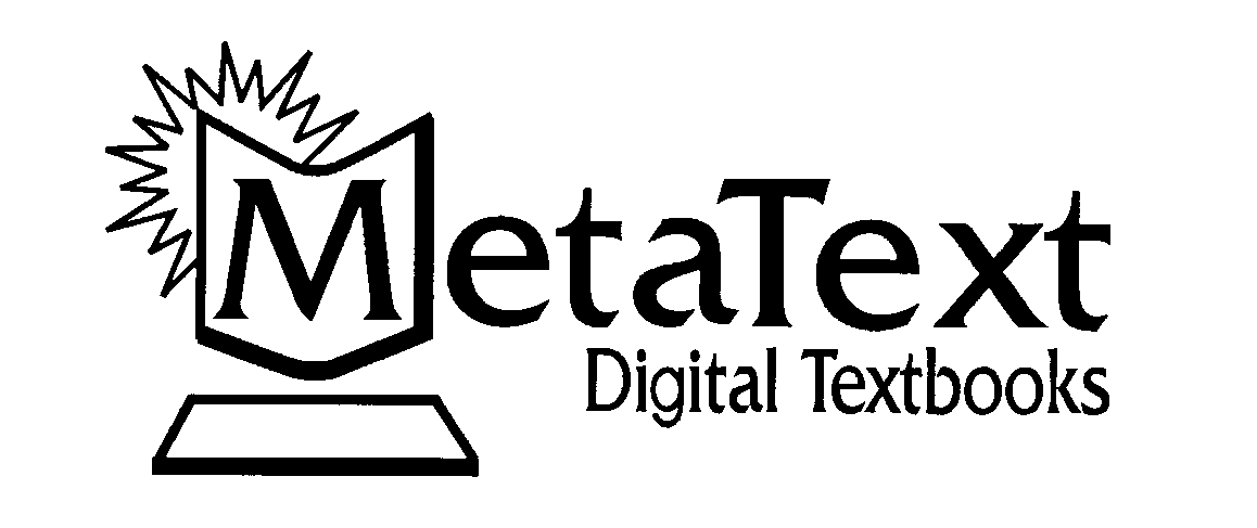 Trademark Logo METATEXT DIGITAL TEXTBOOKS