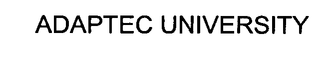 Trademark Logo ADAPTEC UNIVERSITY