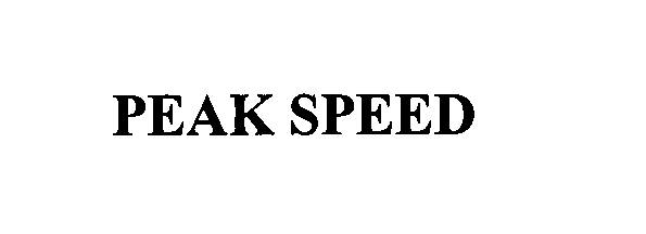  PEAK SPEED