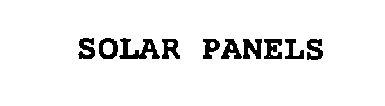 Trademark Logo SOLAR PANELS