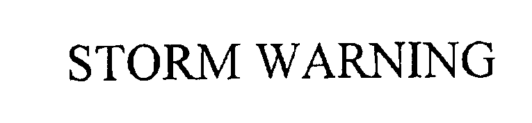 Trademark Logo STORM WARNING