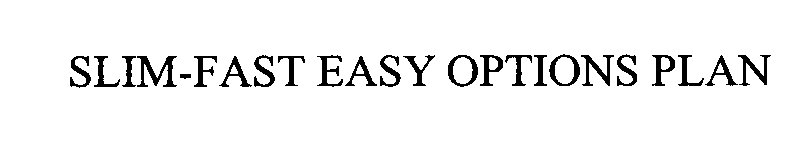 Trademark Logo SLIM-FAST EASY OPTIONS PLAN