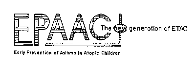 Trademark Logo EPAAC THE GENERATION OF ETAC EARLY PREVENTION OF ASTHMA IN ATOPIC CHILDREN