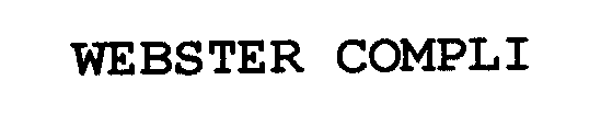 Trademark Logo WEBSTER COMPLI