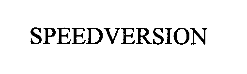 Trademark Logo SPEEDVERSION