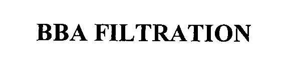 Trademark Logo BBA FILTRATION