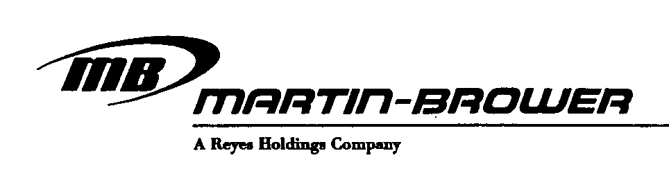 Trademark Logo MB MARTIN-BROWER A REYES HOLDINGS COMPANY