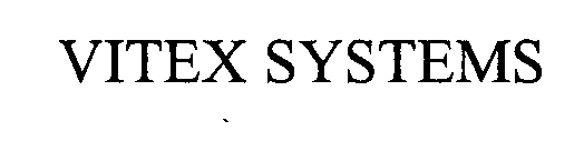 Trademark Logo VITEX SYSTEMS