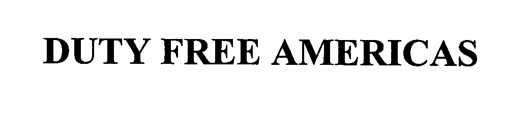 Trademark Logo DUTY FREE AMERICAS