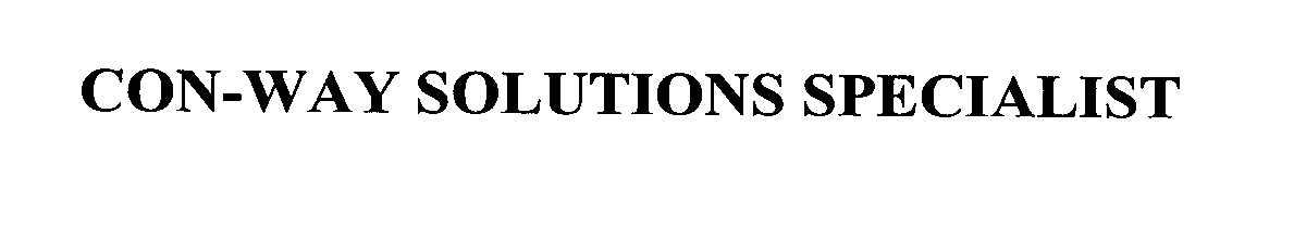  CON-WAY SOLUTIONS SPECIALIST