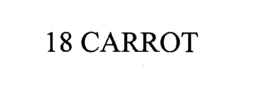 Trademark Logo 18 CARROT