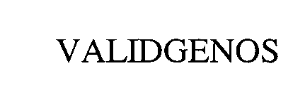 Trademark Logo VALIDGENOS