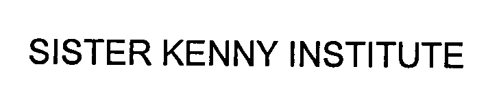 Trademark Logo SISTER KENNY INSTITUTE