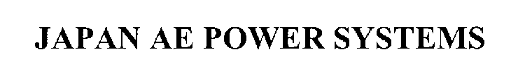 Trademark Logo JAPAN AE POWER SYSTEMS