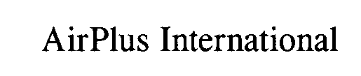 Trademark Logo AIRPLUS INTERNATIONAL