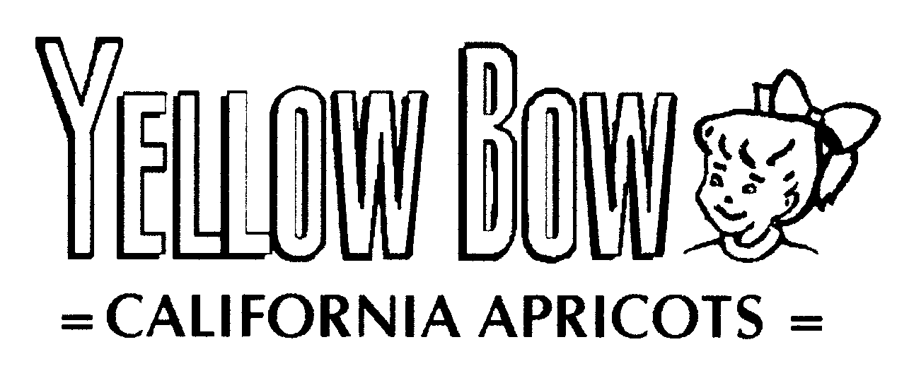 Trademark Logo YELLOW BOW = CALIFORNIA APRICOTS =