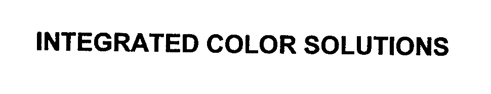  INTEGRATED COLOR SOLUTIONS