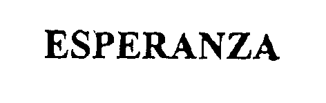 Trademark Logo ESPERANZA