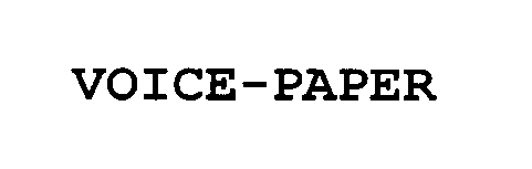 Trademark Logo VOICE-PAPER