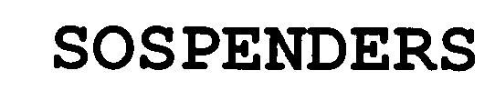 Trademark Logo SOSPENDERS