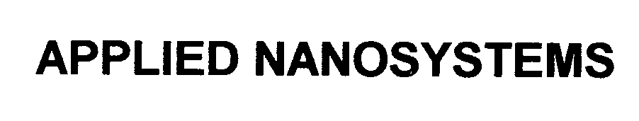 Trademark Logo APPLIED NANOSYSTEMS