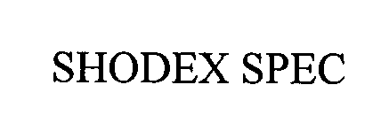  SHODEX SPEC