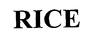 Trademark Logo RICE
